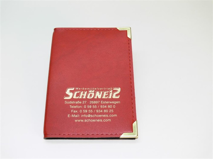 Fahrzeugscheintasche rot/gold