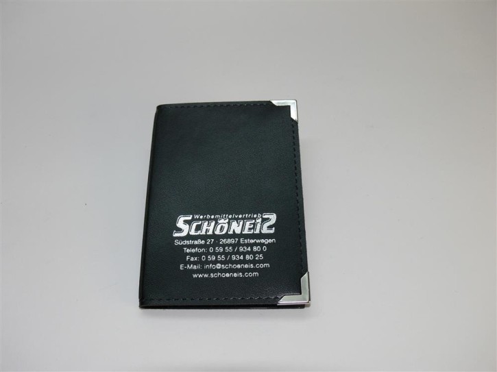 Fahrzeugscheintasche schwarz/silber