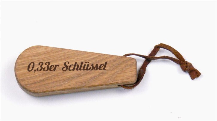 Flaschenöffner Eichenholz mit Lederband